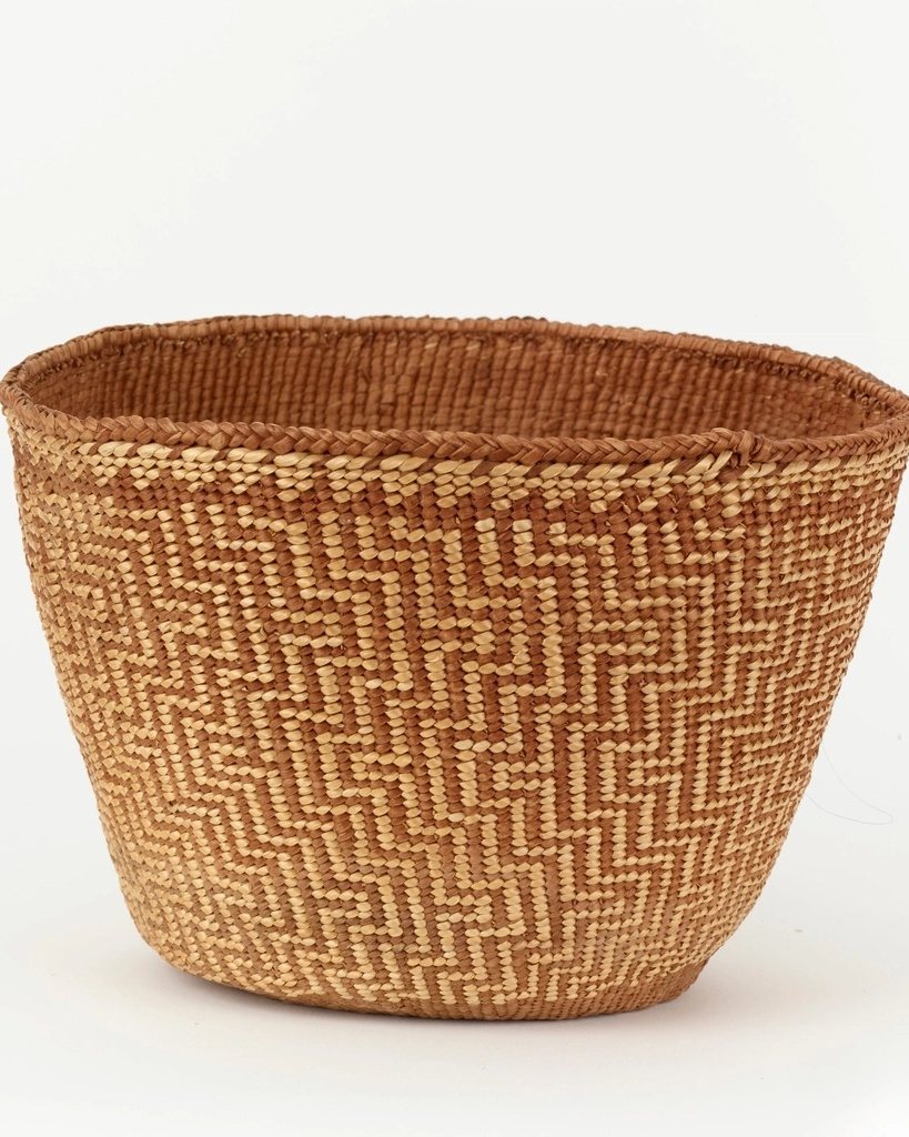 Woven Rattan Storage Basket, Hand-woven rattan and seagrass